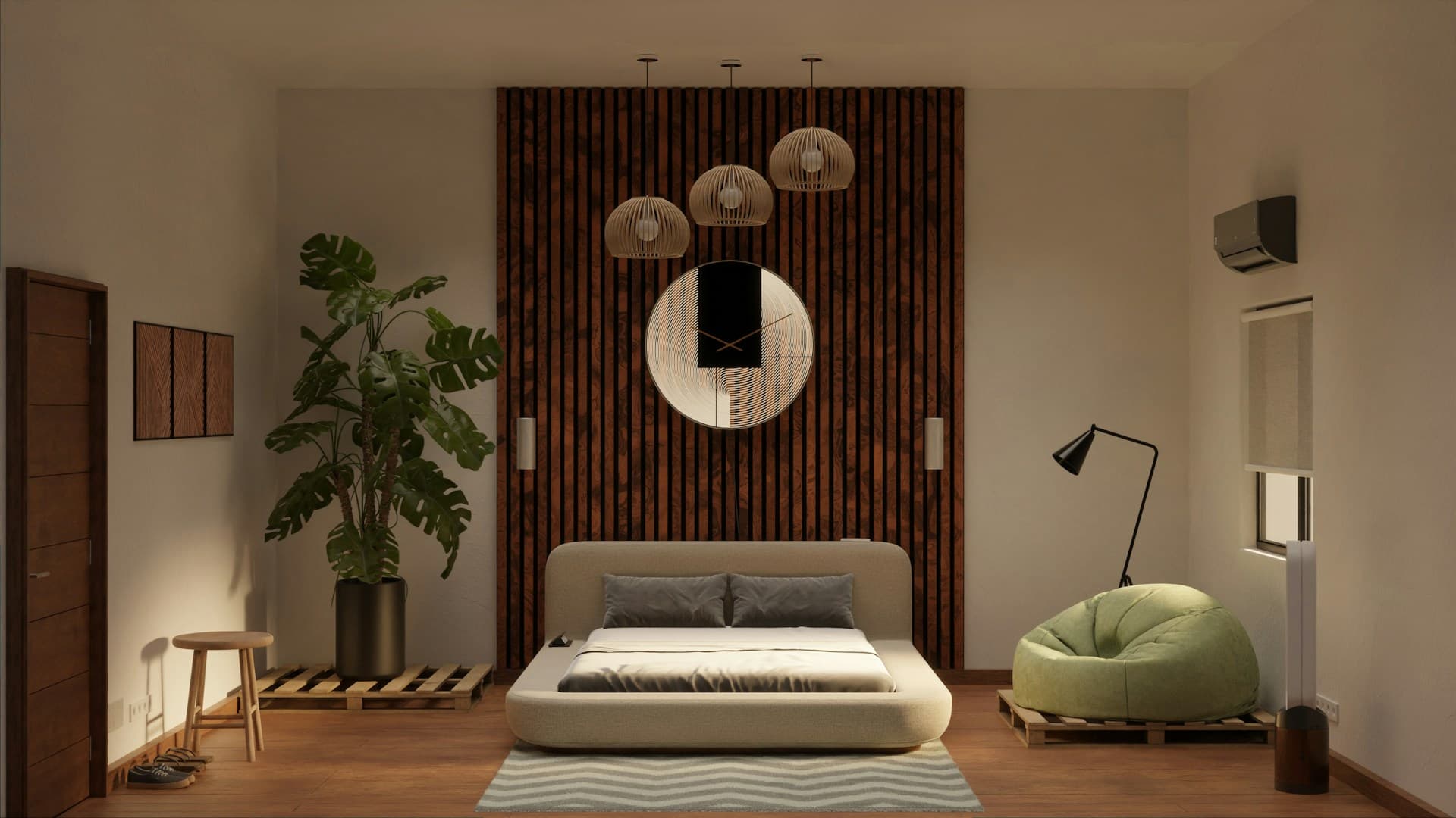 The same living room reimagined by Renovation AI in five different styles.