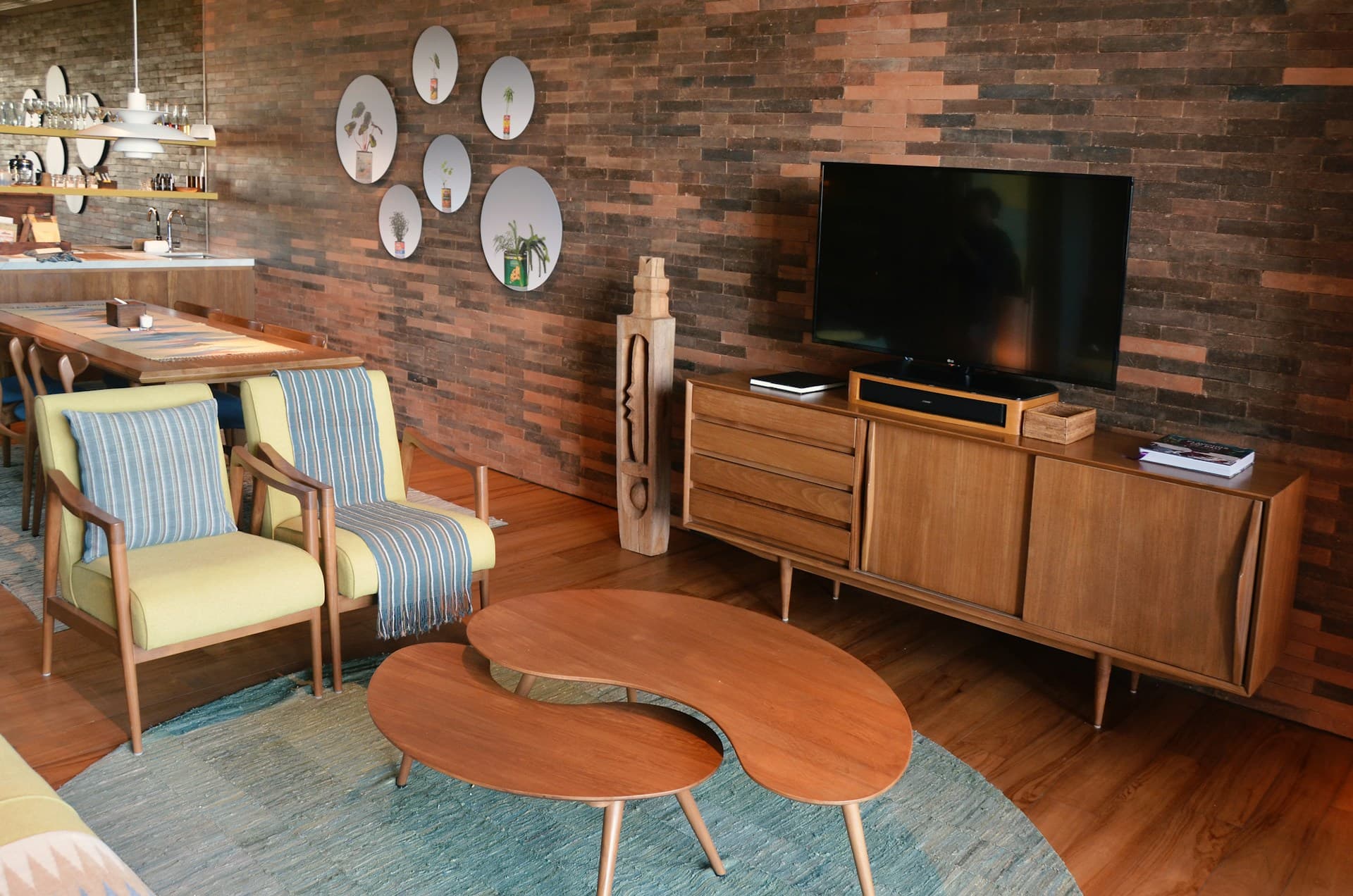 The same living room reimagined by Renovation AI in five different styles.